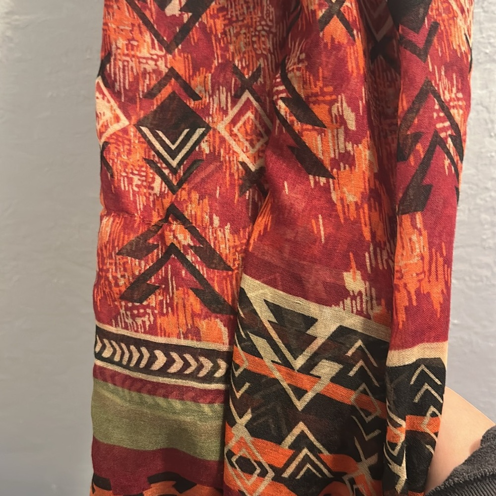 Beautiful Vintage Layering Patterned Scarf - image 2